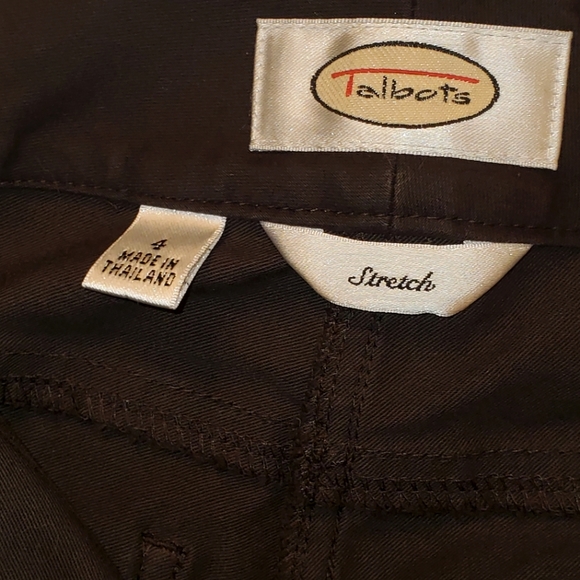 Talbots Stretch Dark Brown Pants Size 4 - Picture 6 of 8